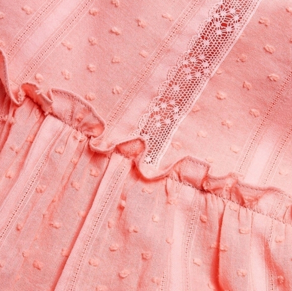 Rebecca Taylor LA VIE Kelsey Textured Midi Dress In Color Blossom Size L - Picture 7 of 16